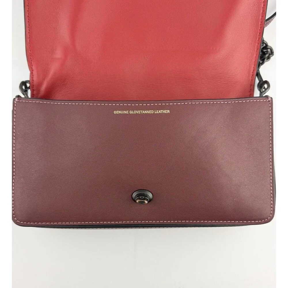 COACH 1941 Dinky Bag 2Way Clutch Crossbody Oxblood Burgundy